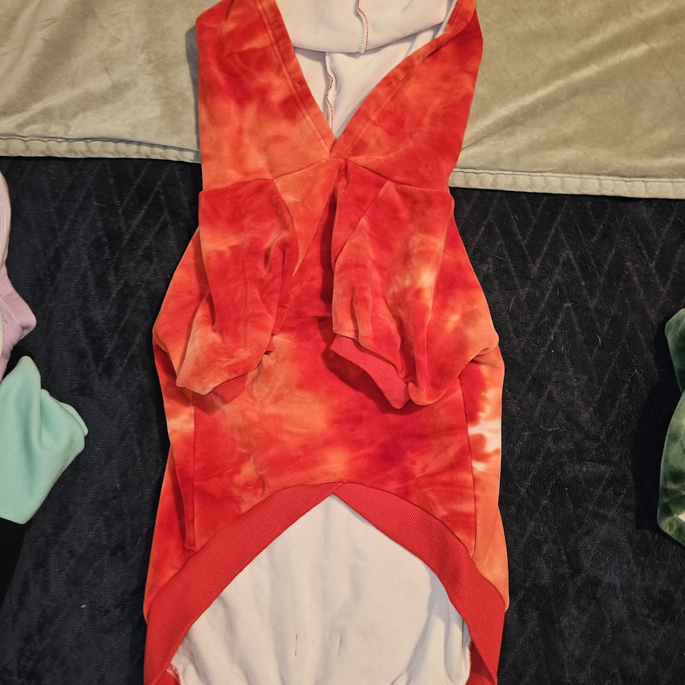 Red Cozy Dog Hoodie Clothing - Picture 3 of 8